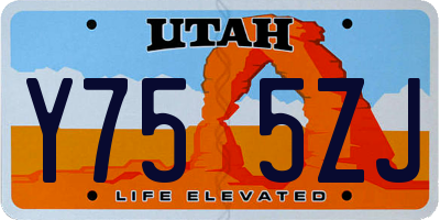 UT license plate Y755ZJ