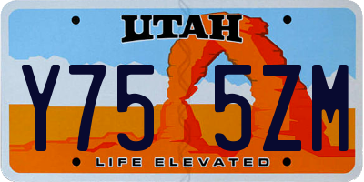 UT license plate Y755ZM