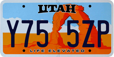UT license plate Y755ZP