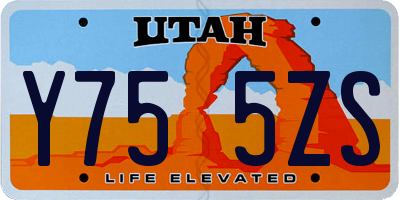 UT license plate Y755ZS