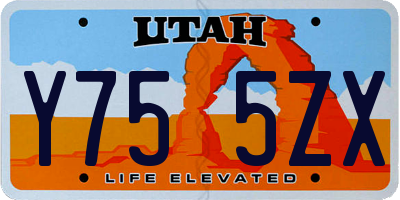 UT license plate Y755ZX