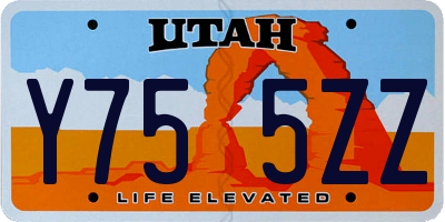 UT license plate Y755ZZ