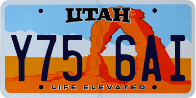 UT license plate Y756AI