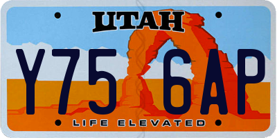 UT license plate Y756AP