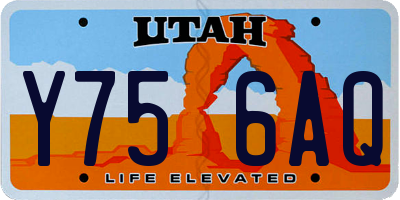UT license plate Y756AQ