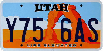 UT license plate Y756AS