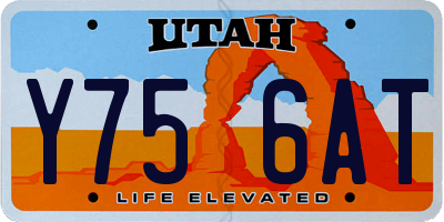 UT license plate Y756AT