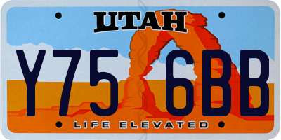 UT license plate Y756BB