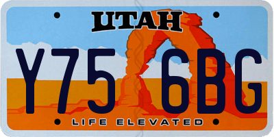 UT license plate Y756BG