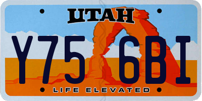 UT license plate Y756BI