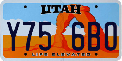UT license plate Y756BO