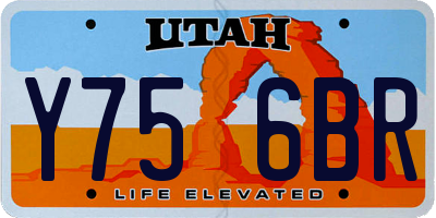 UT license plate Y756BR