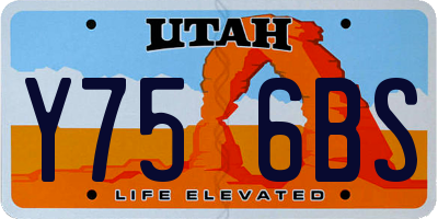 UT license plate Y756BS