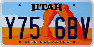 UT license plate Y756BV