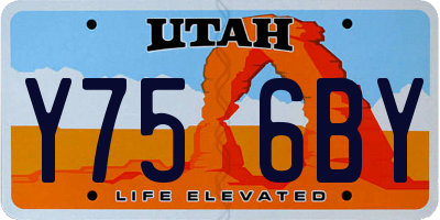 UT license plate Y756BY