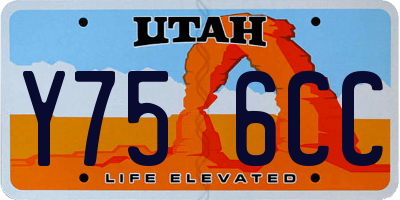 UT license plate Y756CC