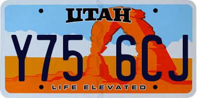 UT license plate Y756CJ