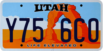 UT license plate Y756CO