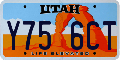 UT license plate Y756CT
