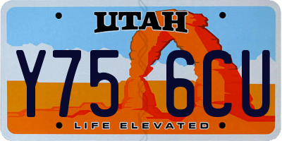 UT license plate Y756CU