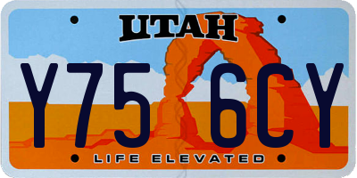 UT license plate Y756CY