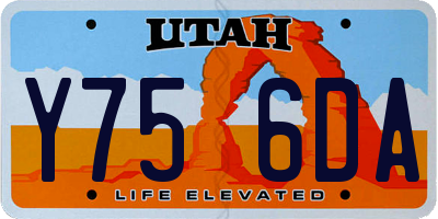 UT license plate Y756DA