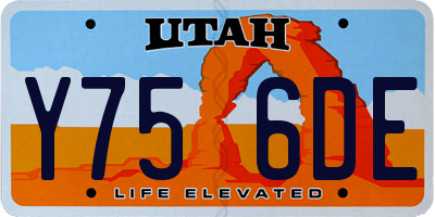 UT license plate Y756DE