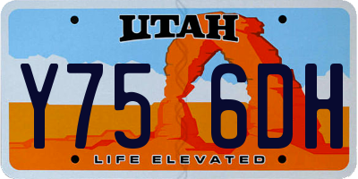 UT license plate Y756DH