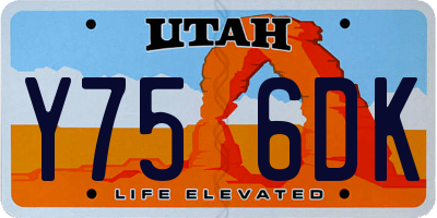 UT license plate Y756DK