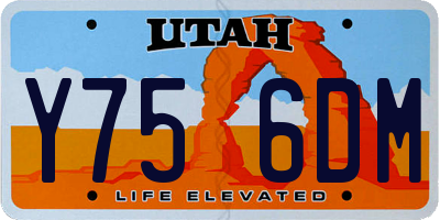 UT license plate Y756DM