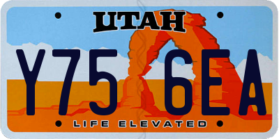 UT license plate Y756EA