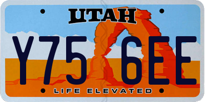 UT license plate Y756EE