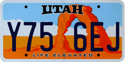 UT license plate Y756EJ