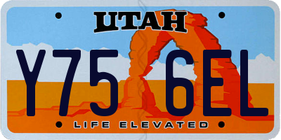 UT license plate Y756EL