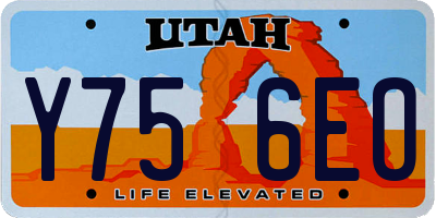 UT license plate Y756EO