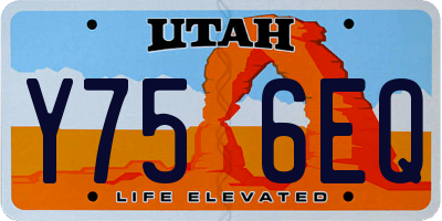 UT license plate Y756EQ