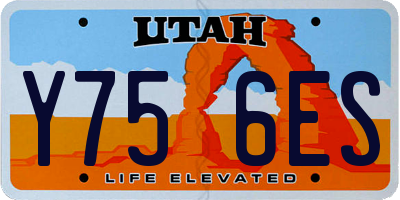 UT license plate Y756ES