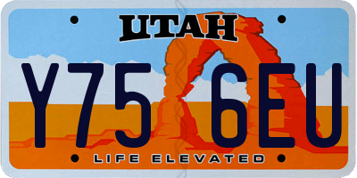 UT license plate Y756EU