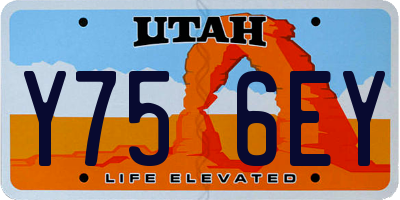 UT license plate Y756EY