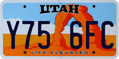 UT license plate Y756FC