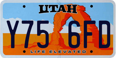 UT license plate Y756FD