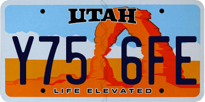 UT license plate Y756FE