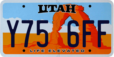 UT license plate Y756FF