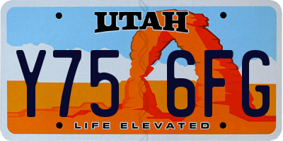 UT license plate Y756FG