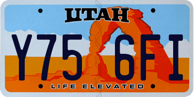 UT license plate Y756FI