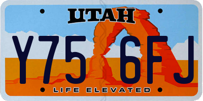 UT license plate Y756FJ