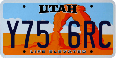 UT license plate Y756RC