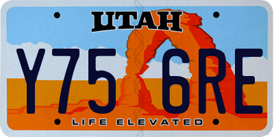 UT license plate Y756RE