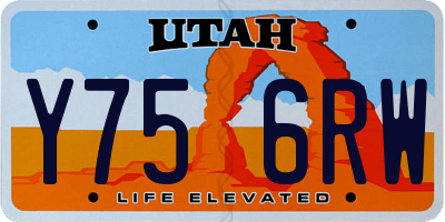 UT license plate Y756RW