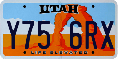UT license plate Y756RX